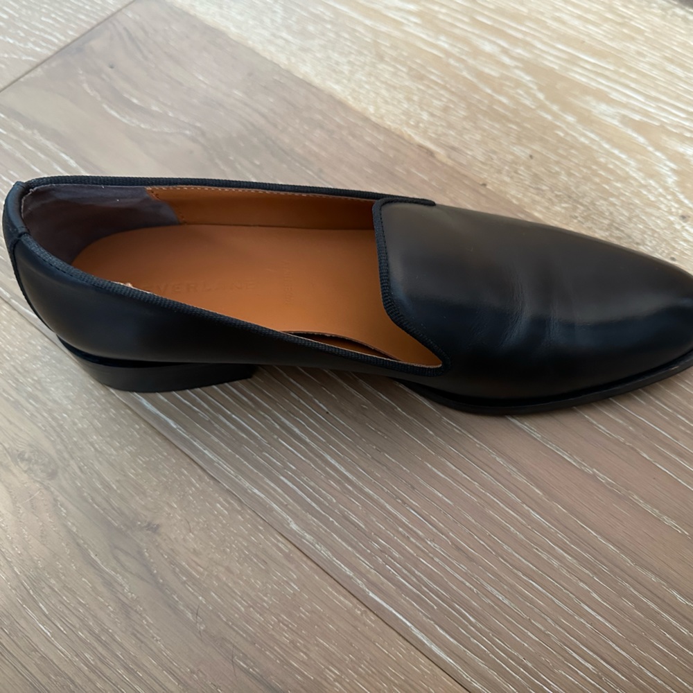New Everlane Italian leather black loafers
